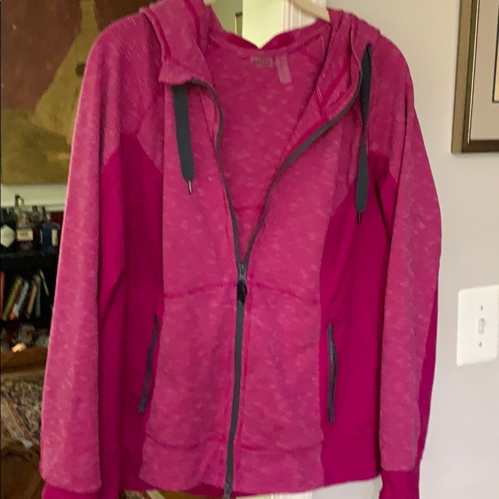 Zella zip front light weight jacket  Large